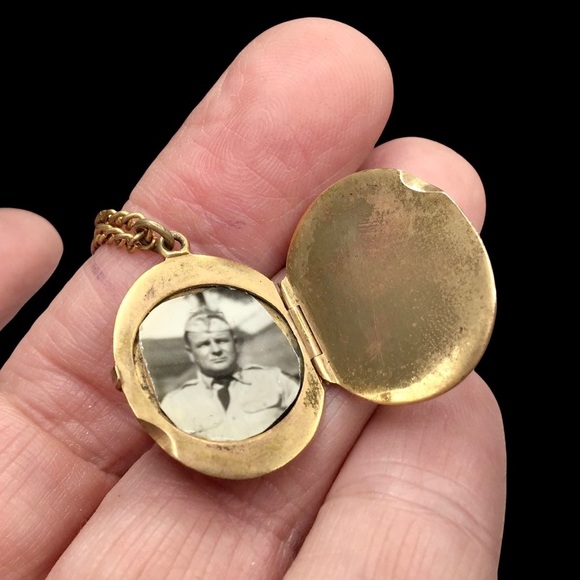 🌺Vintage 1940’s 24K Damascene Necklace & Earrings - Picture 11 of 15